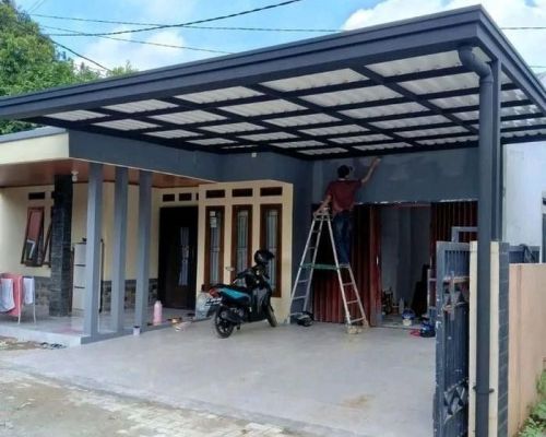 Gia Công Lắp Đặt Mái Tôn Che Sân Khung Thép Bền Đẹp Tại TP.HCM